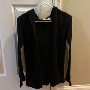 Size small cardigan with hood/waffle material
